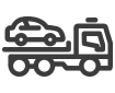 graphic icon of flat bed tow truck