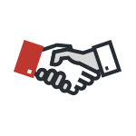 icon of two hands shaking